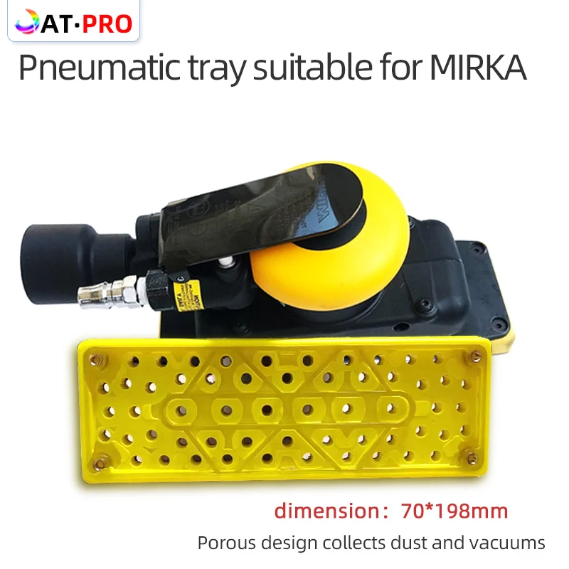 70x198mm Pneumatic Dry Grinder Tray Suitable For Mirka Grinding Head Sandpaper Machine Chassis Dust Suction Square Grinding Disc