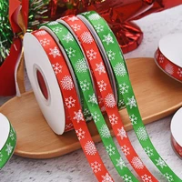 25 yards christmas ribbons polyester grosgrain satin ribbon for christmas decoration gift wrapping supplies diy crafts navidad