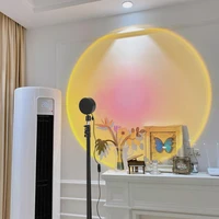 mini sunset projector lamp rainbow atmosphere night light sunset light for bedroom room decoration background wall table lamp