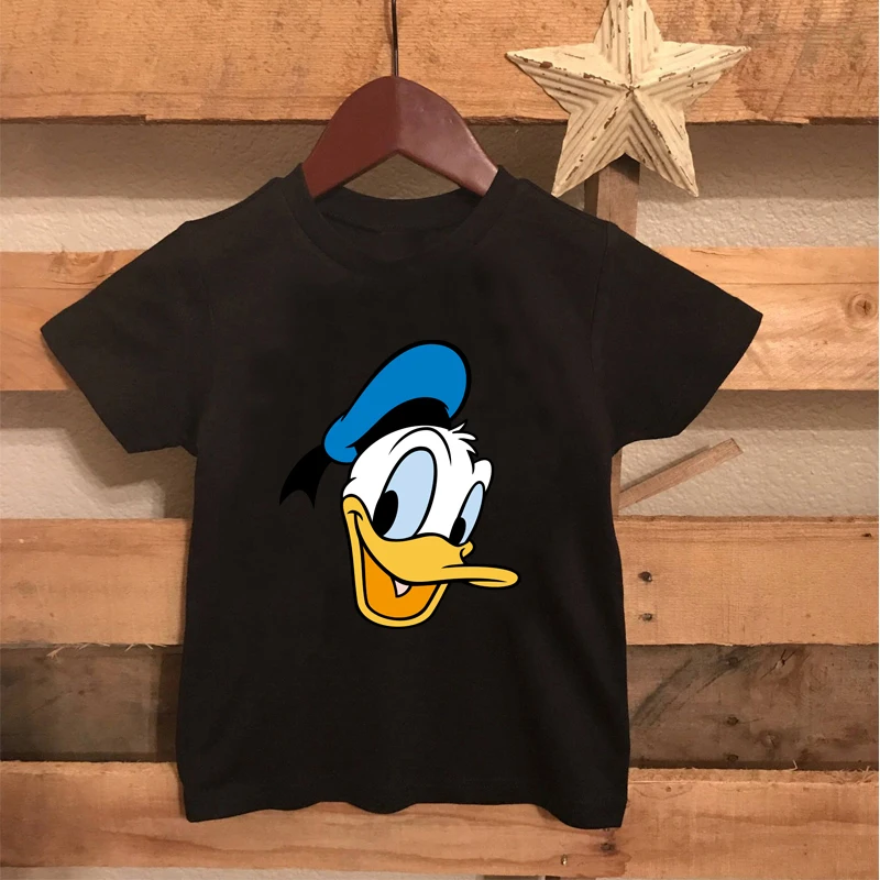 

Disney Donald Duck Little Boy T-shirts Cute Graphic Kids Cartoon Clothes Donald Duck Head Boys Girls T Shirt Children Clothes