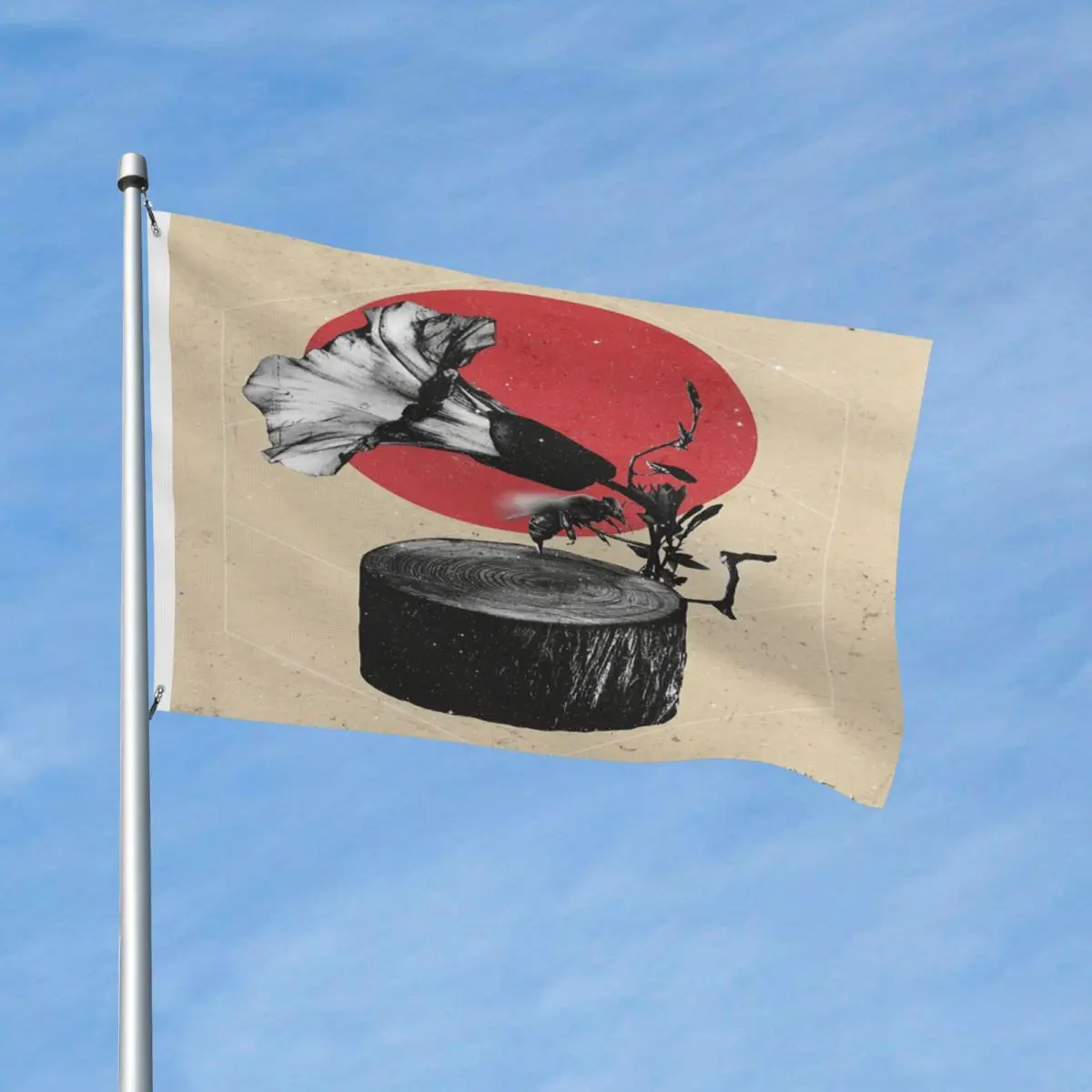 

Gramophone Flag Decor Vintage Indoor Fade Resistant Flowy Bright