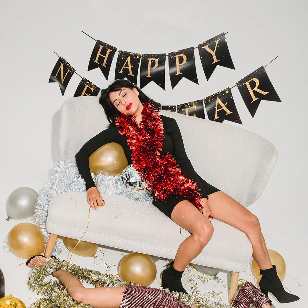 

Banner New Year Banners Party Supplies Decorations Accessories Festive Bunting Flags 2024