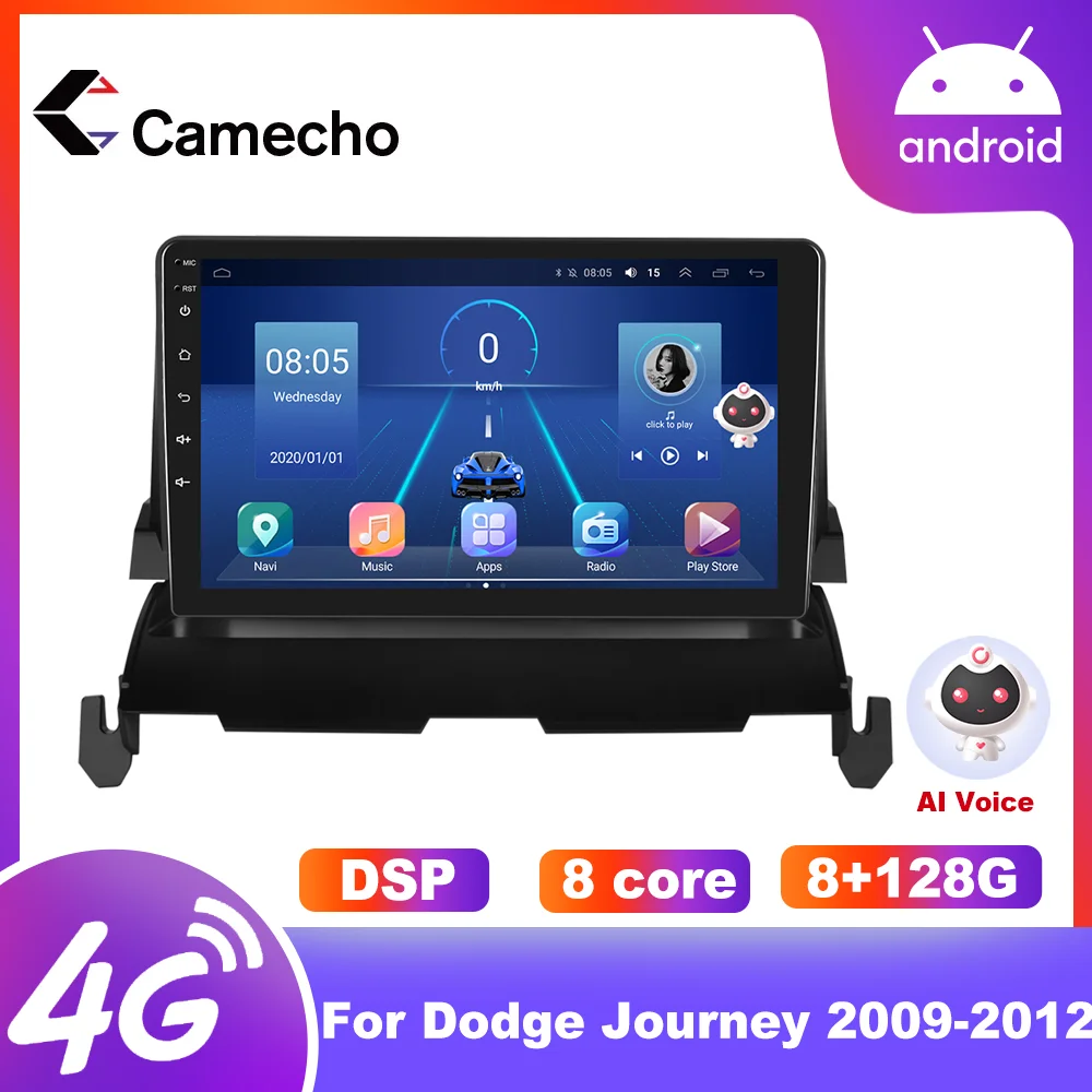 

Автомагнитола Camecho, 2 Din, Android, для Dodge Journey 2009-2012, автомобильная стереосистема, GPS-навигация, мультимедийный плеер, Авторадио, головное устройство