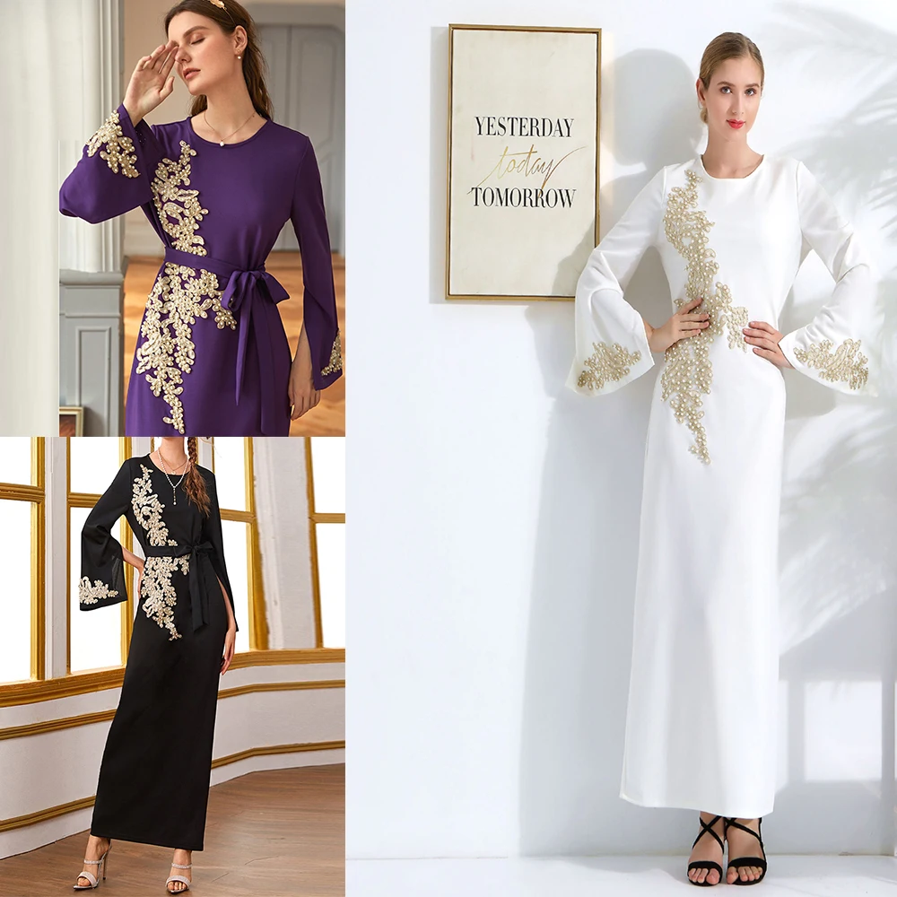 

Eid Mubarak Abaya Dubai Turkey Muslim Hijab Dress Kaftan Islam Clothing Abayas Dresses For Women Robe Musulman Femme Vestidos