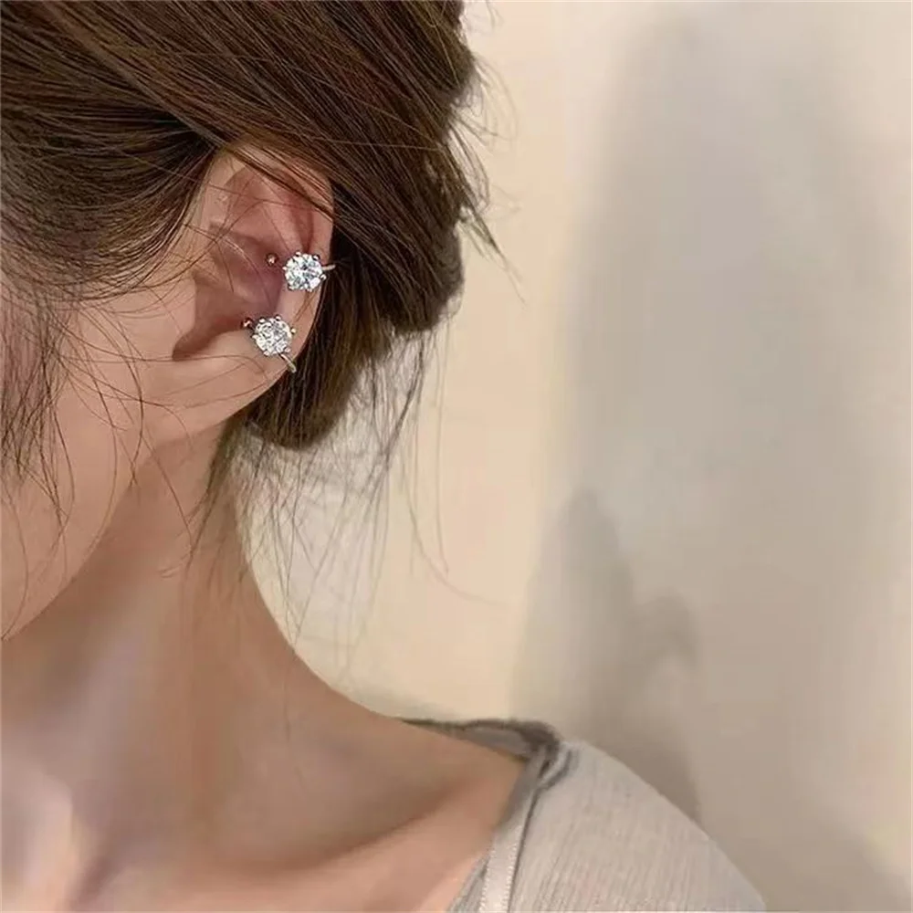 Новинка Роскошные минималистичные серьги Zrcon для женщин очаровательные золотистые Серебристые модные темпераментные клипсы для ушей женские ювелирные изделия