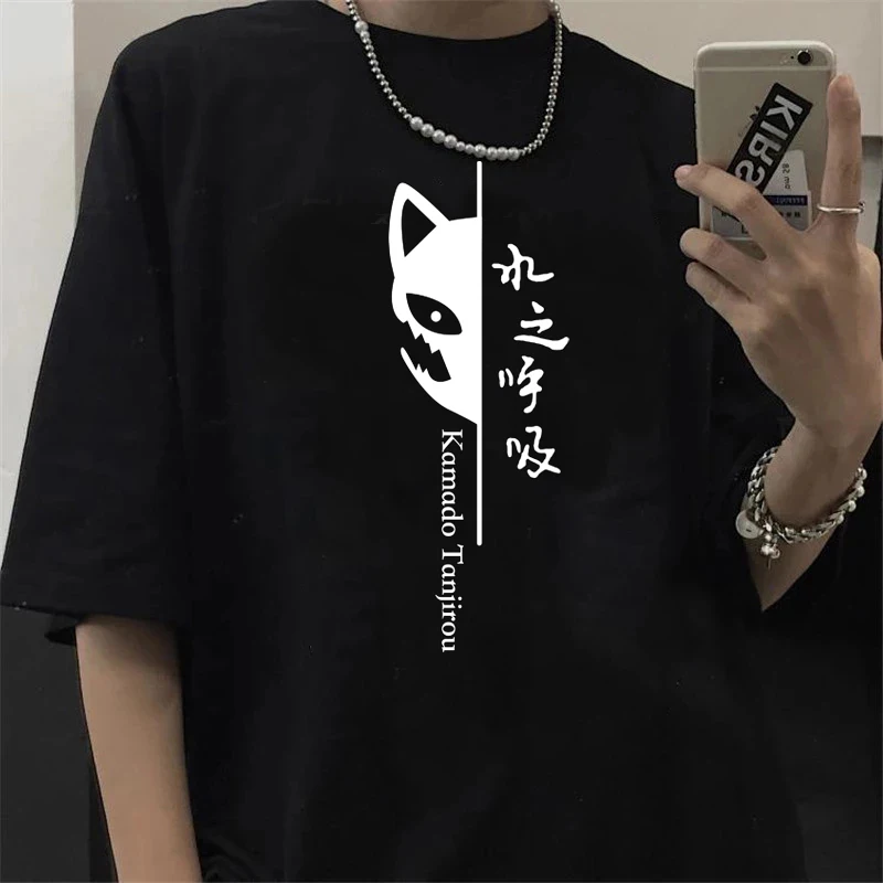 

Demon Slayer Men T Shirt Kimetsu No Yaiba Rengoku Tshirt Anime Uzui Unisex Cartoon Tanjiro Inosuke Zenitsu Nezuko T-shirt Male