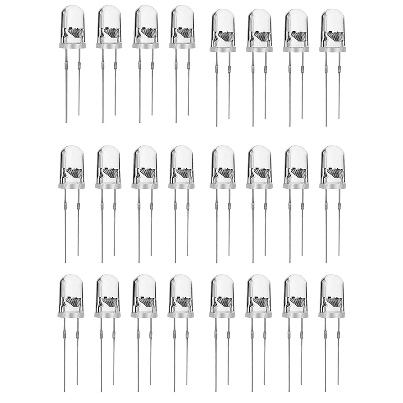 

LUDA 600Pcs/Lot 5Mm Round Purple Uv Led Diode Super Bright Water Clear Led Light Lamp Purple Color