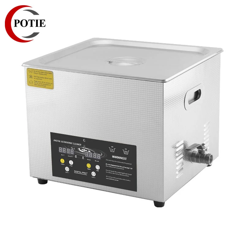 High Quality 15L Ultrasonic Cleaner Heater Timer Washing Jewelry Brass Steel Glasses Watch Cleaning Machine