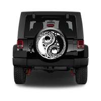 yin yang snake spare tire covercustomized logo tire coverjeep rv suv tire covertire protectionwithout camera hole