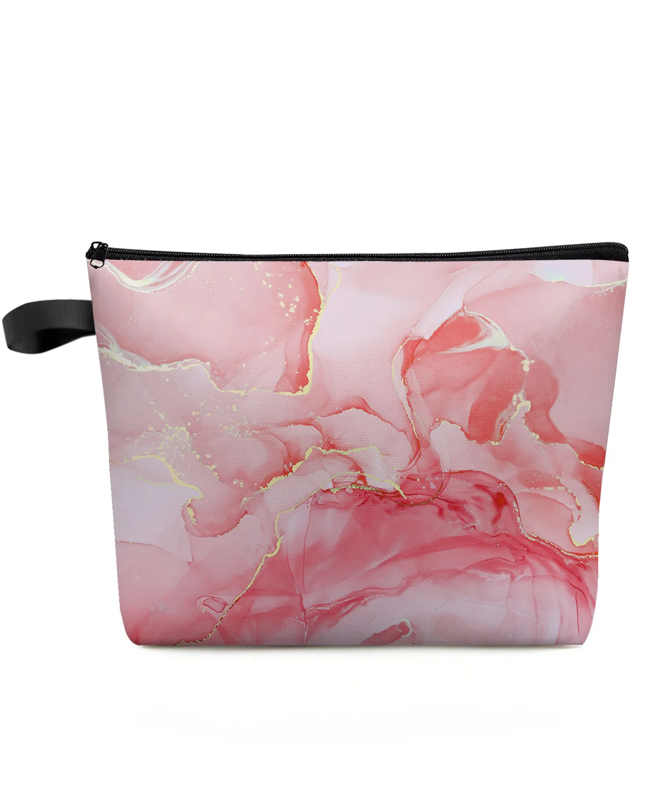 

Красная косметичка с мраморной текстурой и градиентом, сумка, необходимое для путешествий, женская косметичка, органайзер для унитаза, фотокарандаш для хранения