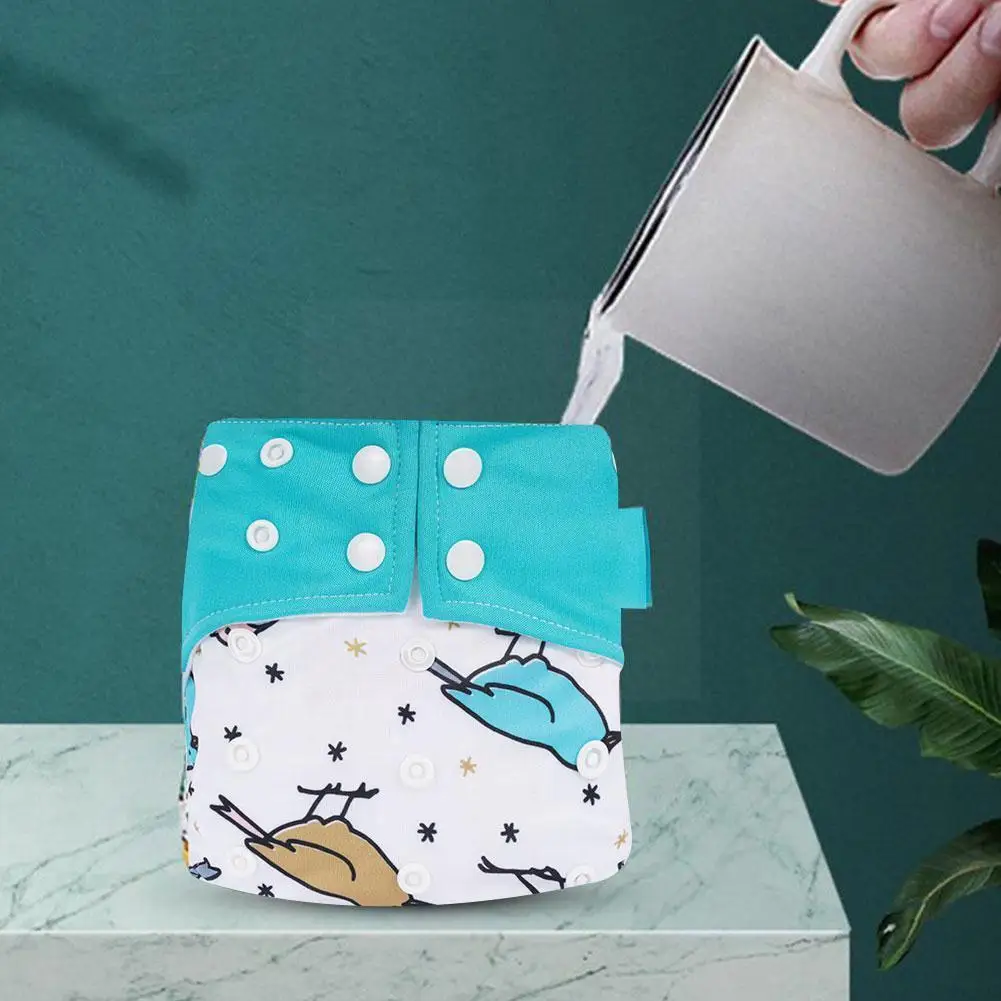 

Многоразовые моющиеся подгузники для мальчиков, ткань, замшевая ткань с карманом, подходит для детей 3-15 кг, водонепроницаемая детская ткань...