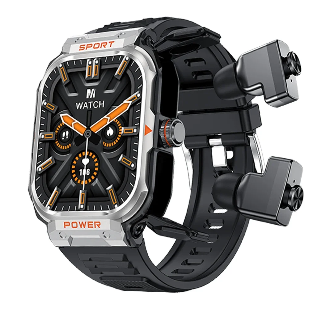 Смарт-часы GT55 TWS BT с 2 1-дюймовым сенсорным экраном спортивные умные часы NFC Health