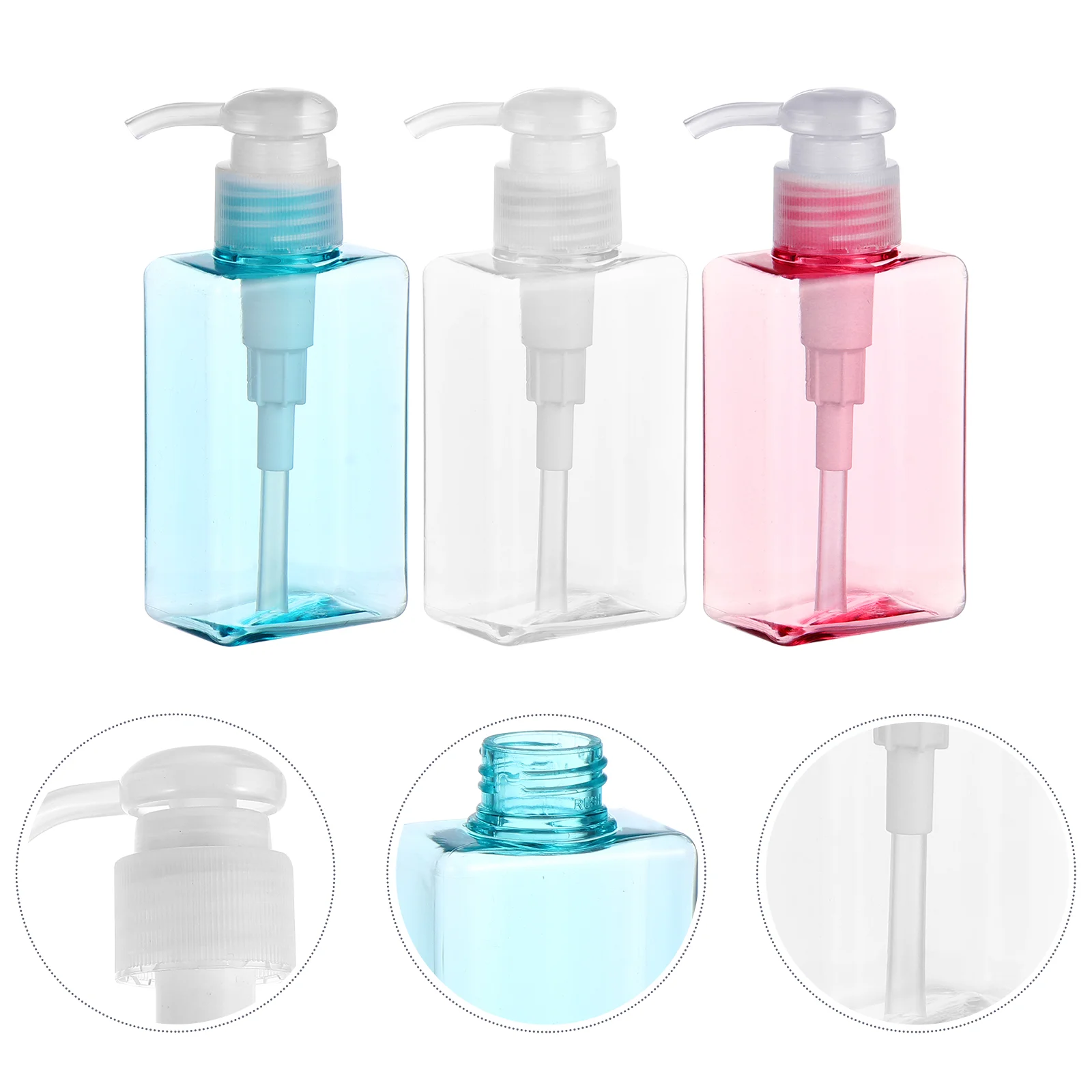

3 Pcs Bottled Water Sprayer Travel Containers Liquids Handwashing Fluid Lotion Plastic Portable Dispenser Hair Shampoo