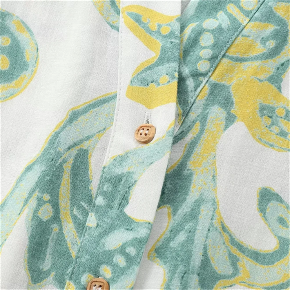 ZAR4 2024 Женская Летняя Льняная Рубашка