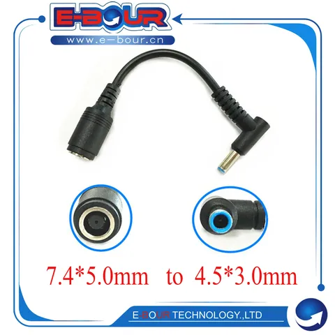 Кабель для зарядного преобразователя питания постоянного тока 7,4 мм x 5,0 мм до 4,5 мм x 3,0 мм Штекерный адаптер для зарядного устройства Разъем питания кабель 15,6 см для разъема постоянного тока