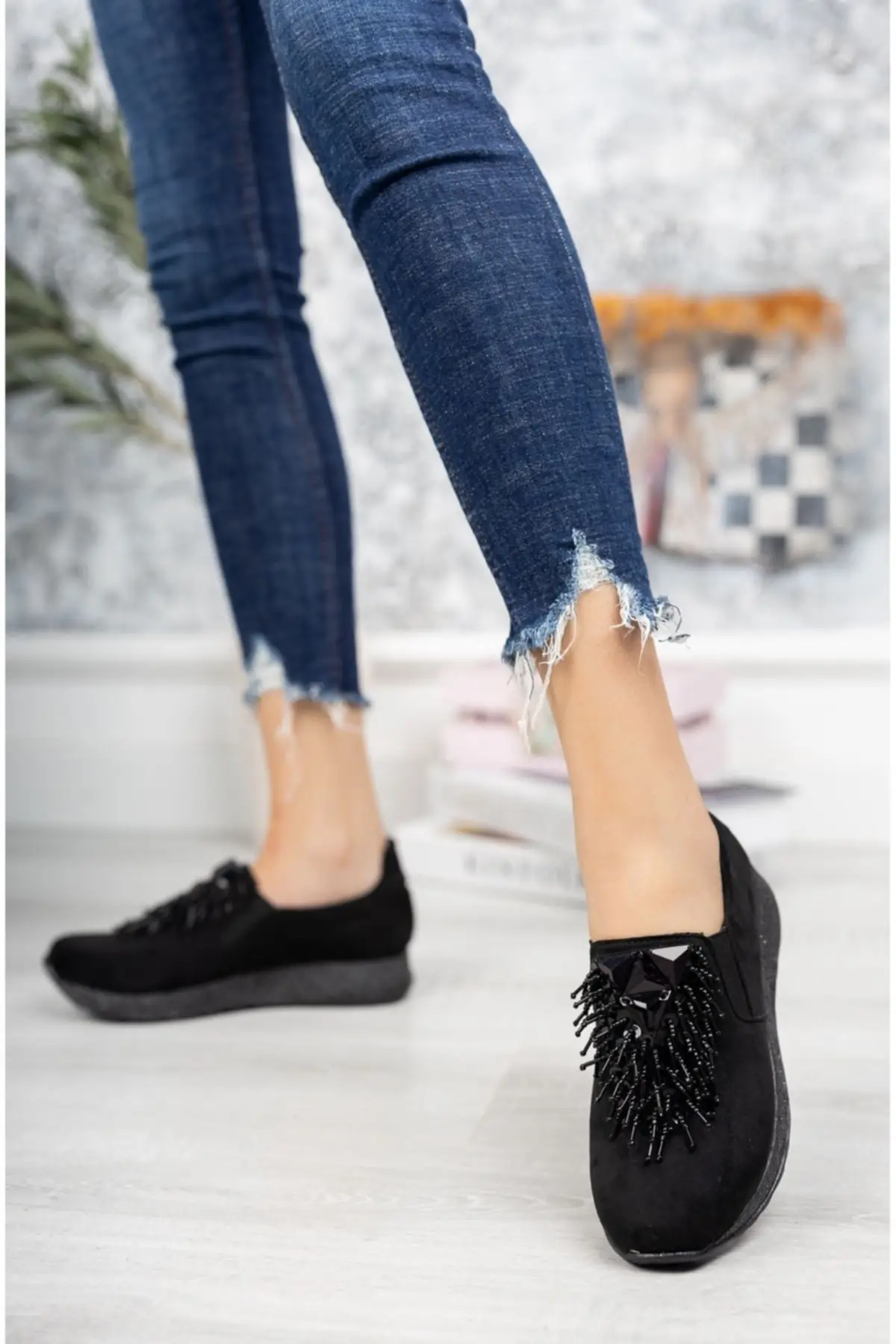 

Women Flats Shoes Silvery Sole Stone Black Shoes Fashion Flats For Ladies Casual Shoes Elegant Flat Summer Footwear