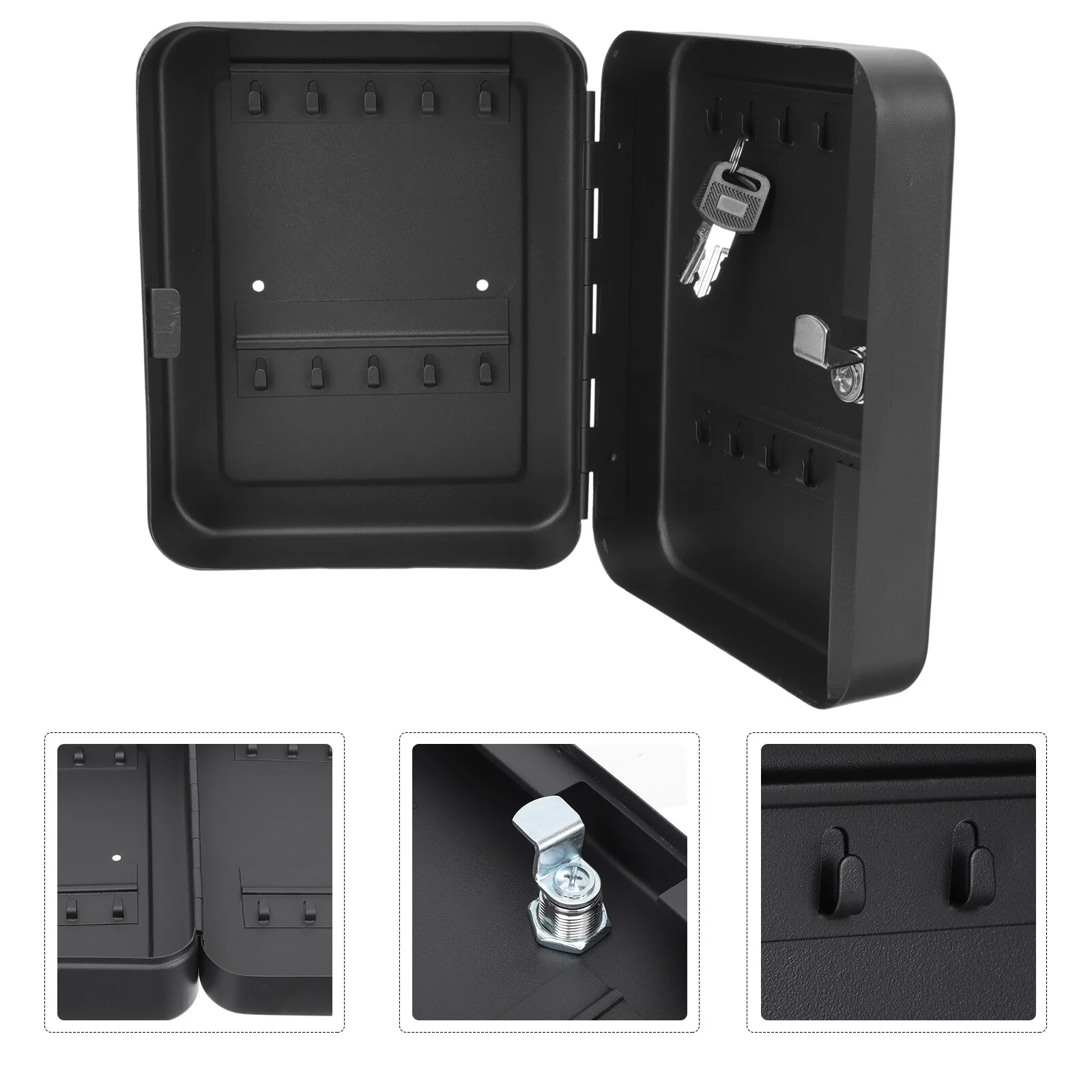 

Metal Lockers Hook Key Cabinet Storage Case Car Holder Security Wrought Iron Wall Mounted