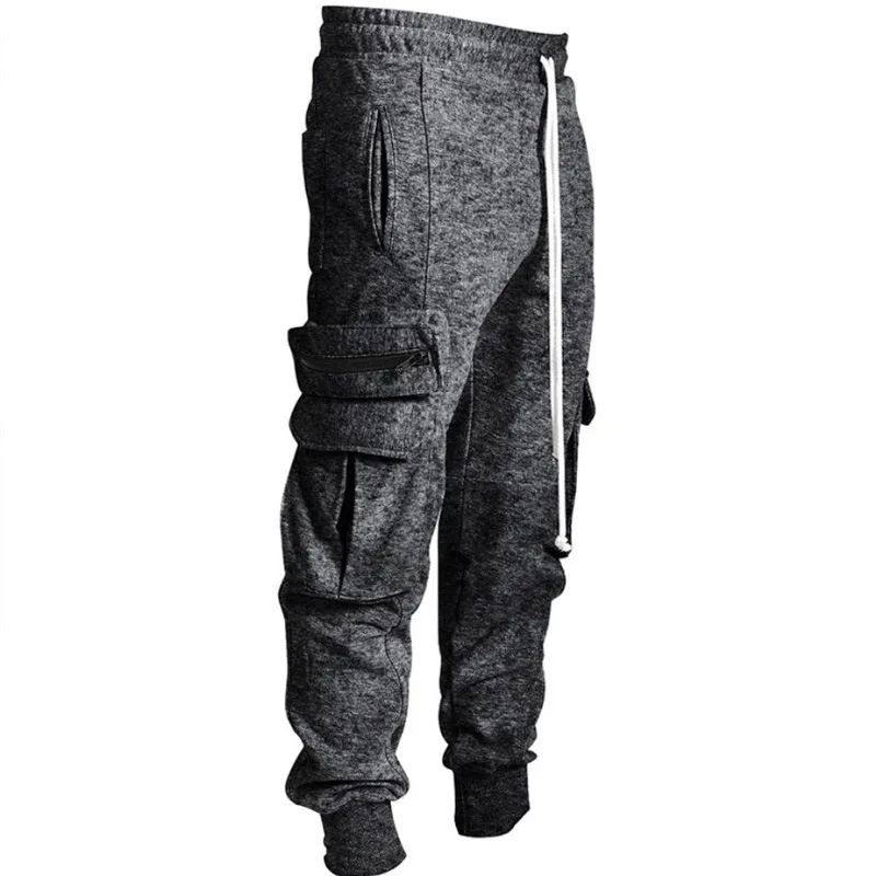 

men Black Cargo Pants for Joggers Sweatpants Winter Plus Velet Cotton Warm Pants Streetwear Hip Hop Gray Cargo Trousers Male