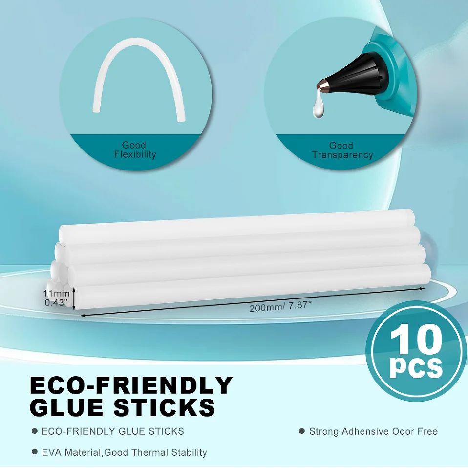 Пистолет для термоплавкого клея 60 Вт с 11-миллиметровым клеем