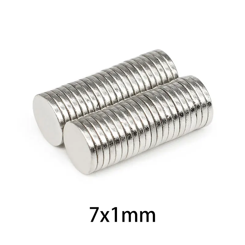 50/100/200/300/500/1000 шт. 7x1 мм Тонкий лист N35 Неодимовый магнитный диск мощные магниты