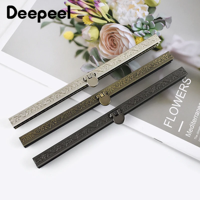 5PCS Deepeel 19cm Metal Embossed Purse Frame Bag Lock Clutch Coin Bags Clasp Sewing Hardware Wallet Accessories HandBag Parts | Багаж и