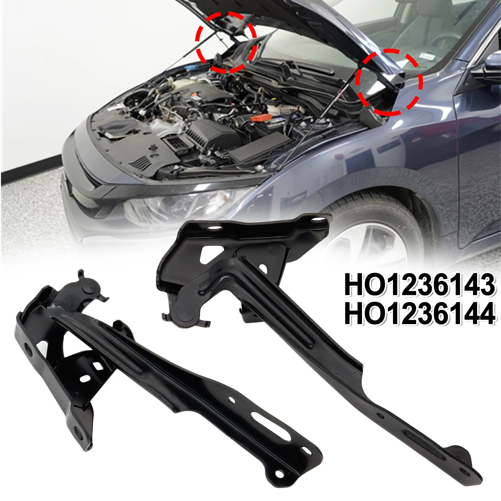 

2 шт., петли для капота автомобиля Honda Civic 2016-2021