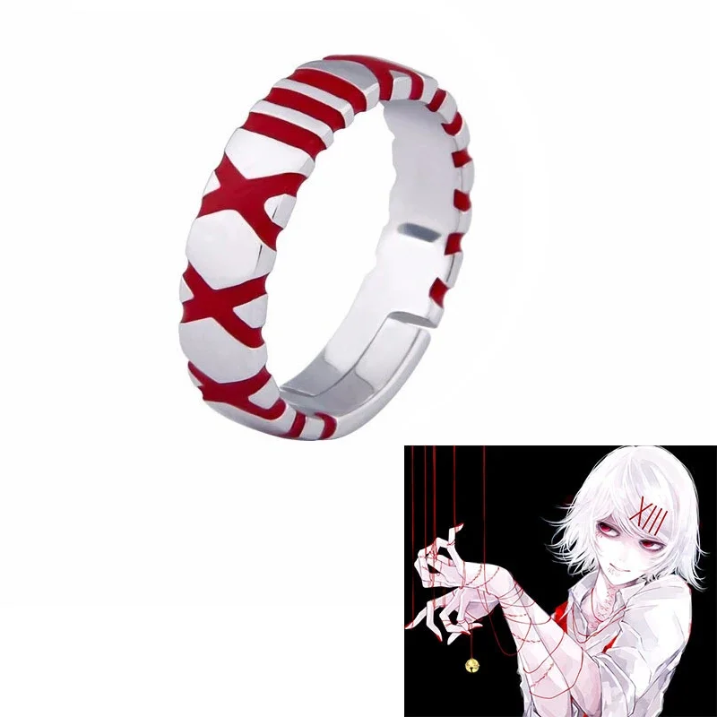 Аниме Cos Tokyo Ghoul JUZO SUZUYA REI Boy Регулируемое кольцо на палец для женщин и мужчин