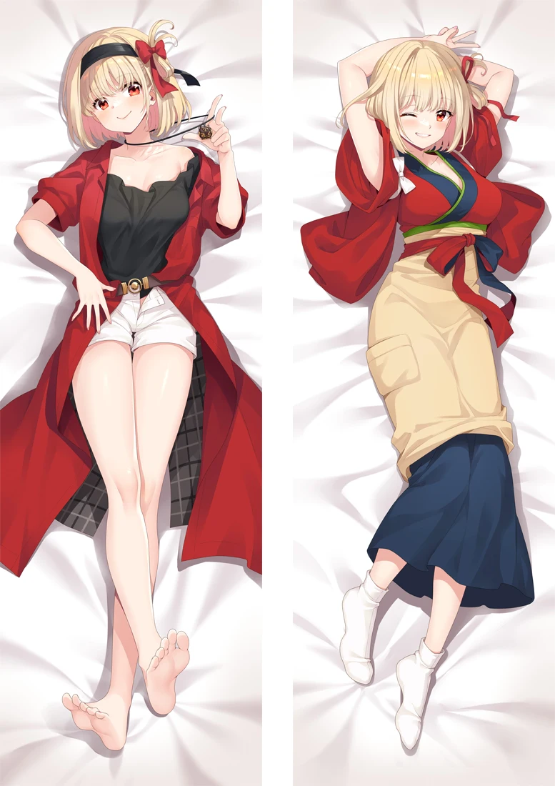 

Lycoris Recoil Chisato Nishikigi Dakimakura Waifu Pillowcase 2-Side Print Anime Decor Pillow Case Hugging Body Cushion Cover