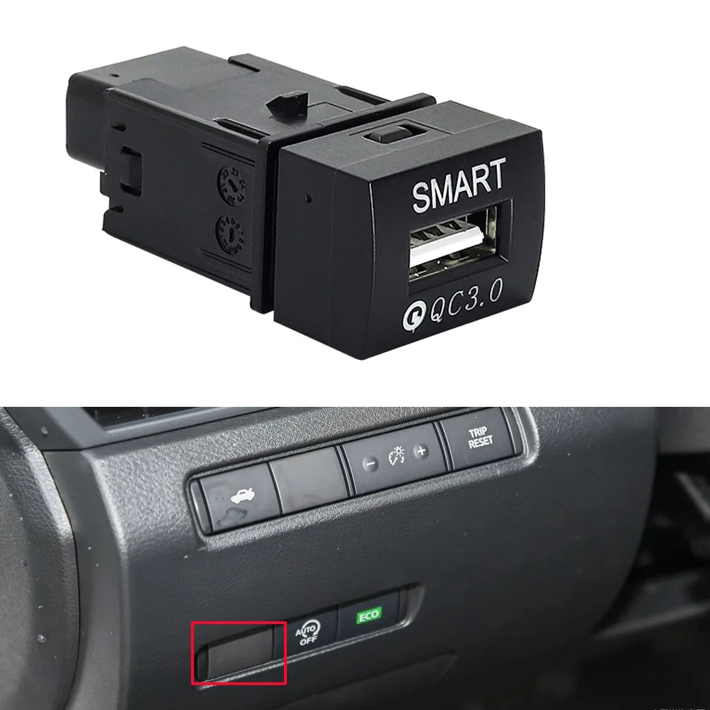 

Car Green LED Quick Charger Dual QC3.0 USB Interface Socket Phone Fast Charging for Nissan Sylphy 2020 Teana 2019 2020 DAYZ