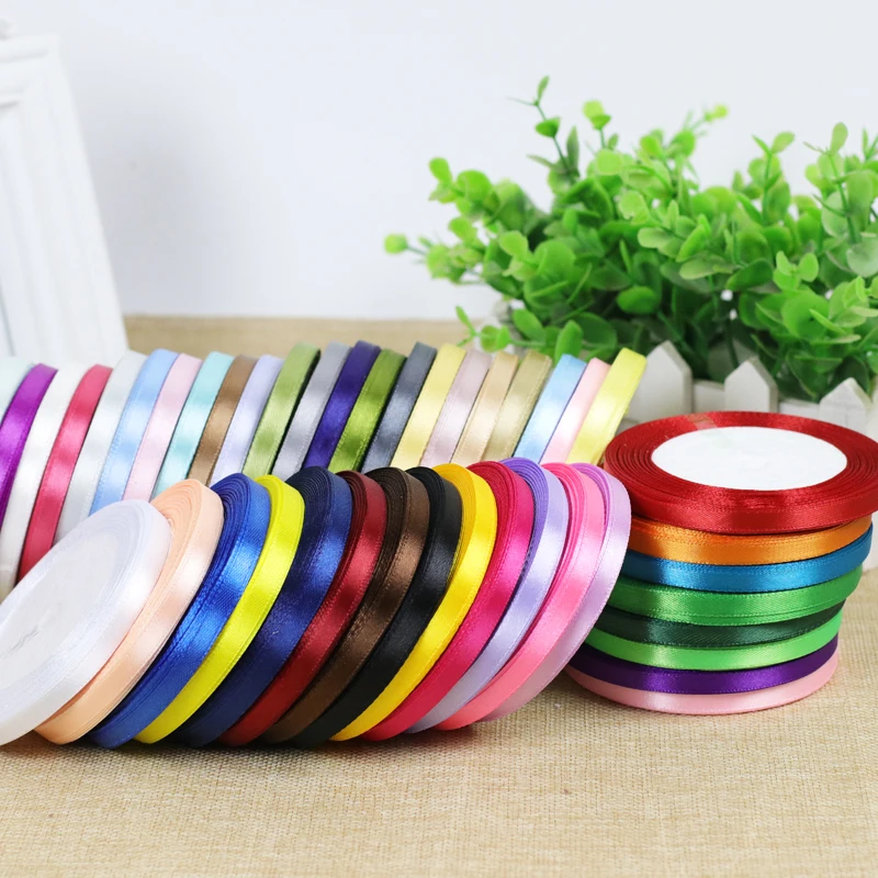 

10Yards/Roll 5mm Satin Ribbons for Wedding Birthday Party Gift Wrapping Christmas Halloween Festival Supplies DIY Crafts Ribbon
