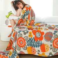 100 cotton japanese leisure blanket and throw double gauze summer cool quilt breathable soft blanket sofa towel decor bed cover