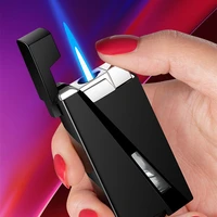 new windproof torch gas metal lighters refill blue flame cigarette butane lighters jet household lighter inflated bar gadgets