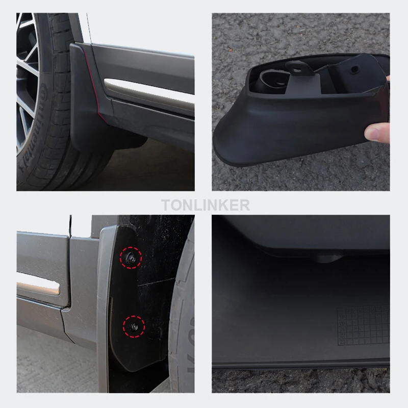 Автомобильное крыло TONLINKER для GWM WEY P8 2018 2022 2023- брызговики переднее и заднее 4 шт.