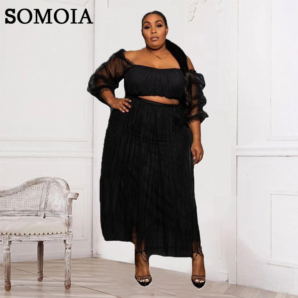 

Женская одежда, элегантный комплект из двух предметов для выпускного вечера, сетчатая Свободная юбка из полиэстера, комплекты с короткими т...