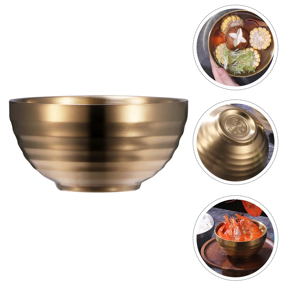 

Mixing Bowls Insulated Soup Bowl Pasta Bowl Pho Soup Bowls Stainless Steel Double Bowl Double Layer Mixing Bowl Salad Bowl