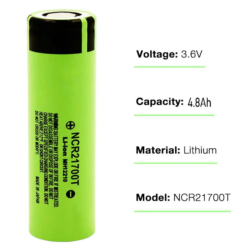 21700 NCR21700T литиевая батарея 4800mAH 3 7 V 40A с высоким током разрядки литий-ионная