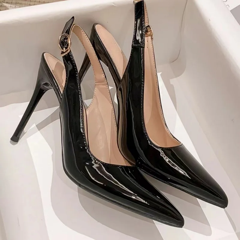 New Women's Pumps Luxury High Heels Summer Pointed Toe Female Shoes Banquet Wedding Ladies Stilettos Black Nude Color 2023