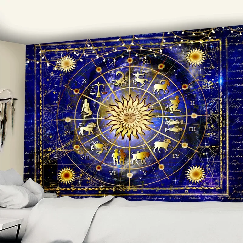 

2022 Tapestry Wall Hanging Bohemian Hippie Planet Psychedelic Witchcraft Room Decor