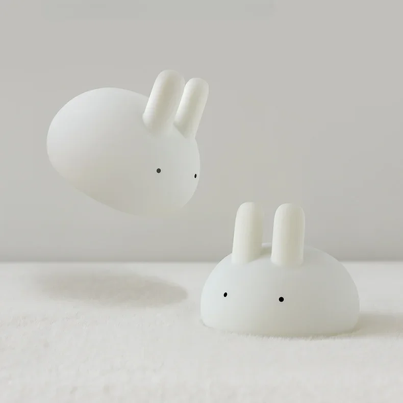 Светодиодный милый мультяшный Meatball кролик ночная лампа USB зарядка приглушаемая