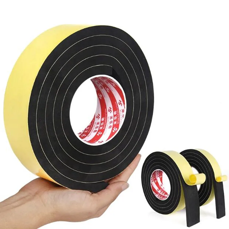 1-10 мм Толстая сильная адгезия эва черная губчатая Резиновая лента уплотнение против столкновений Stri Ширина 10-50 мм Звукоизоляционная полоса