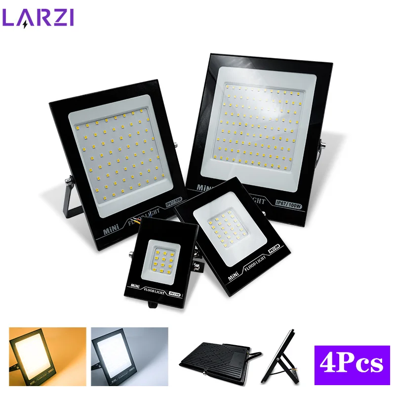 

4pcs/lot Led Flood Light 10W 20W 30W 50W 100W 150W AC 220V Outdoor Floodlight IP67 Waterproof LED Street Lamp Landscape Lighting