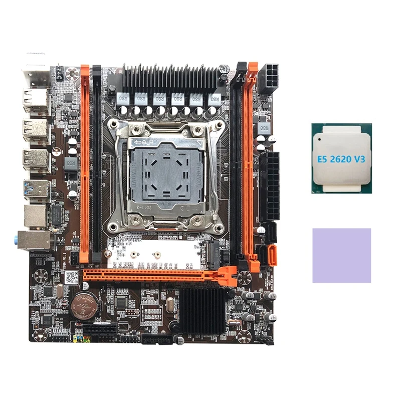 

X99H Motherboard LGA2011-3 Computer Motherboard Support Xeon E5 2678 2666 V3 Series CPU With E5 2620 V3 CPU+Thermal Pad