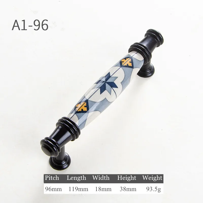 

Керамические ручки для шкафов Blue Flower