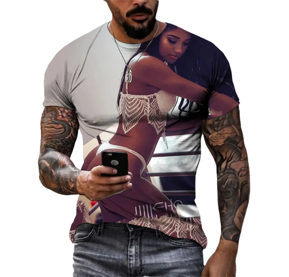 Лидер продаж летняя креативная Сексуальная красивая футболка с 3d принтом модная