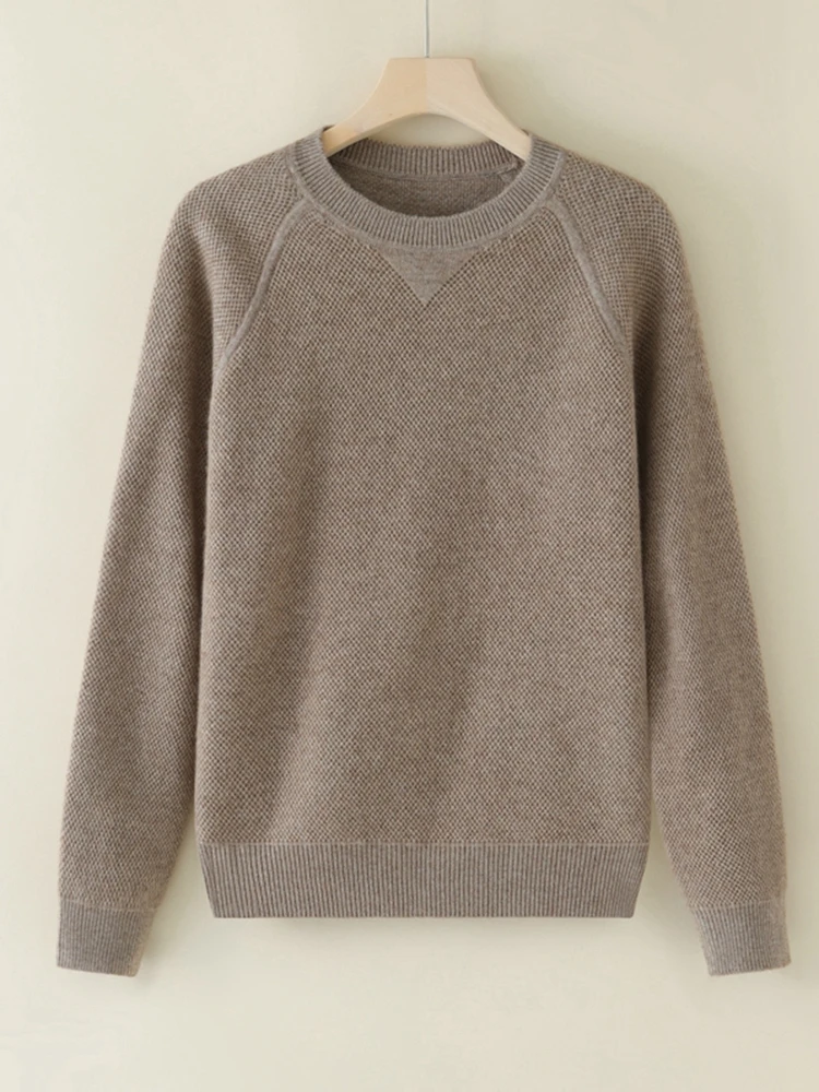 Высококачественный классический кашемировый свитер Alxa 100% осенне-зимний женский