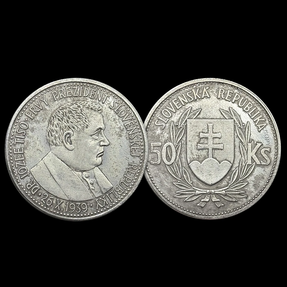 

Реплика монеты «Солчека 50, Корона» 1939 года, медь