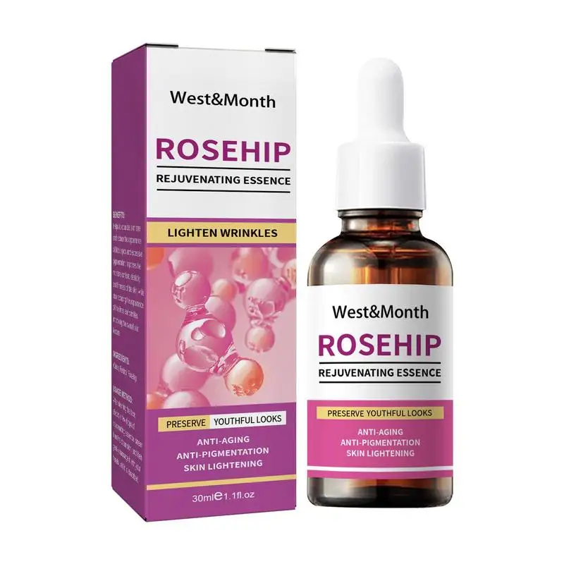 

Pure Natural Moisturizer Face Serum Organic Rosehip Oil Non-Greasy Face Essence Reduce Wrinkles Acne Skin Care Essence