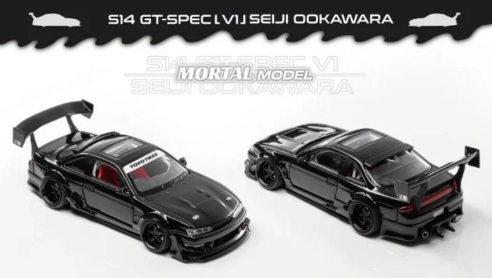 Фото В наличии: Коллекционная масштабная модель автомобиля Mortal 1/64 S14 GT-SPEC V1 SEIIJI OOKAWARA Diecast Bryanlivery №3