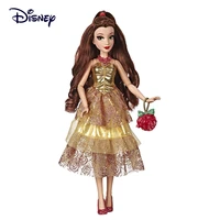 disney belle doll beautiful princess doll with purse shoes dress princess series figure toys for girls kids birthday gift