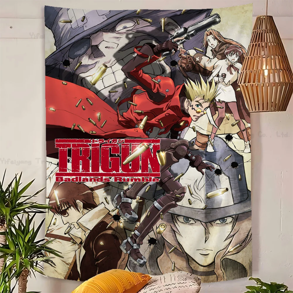Аниме Trigun Hippie Настенные гобелены Богемные настенные Мандала INS Домашний декор